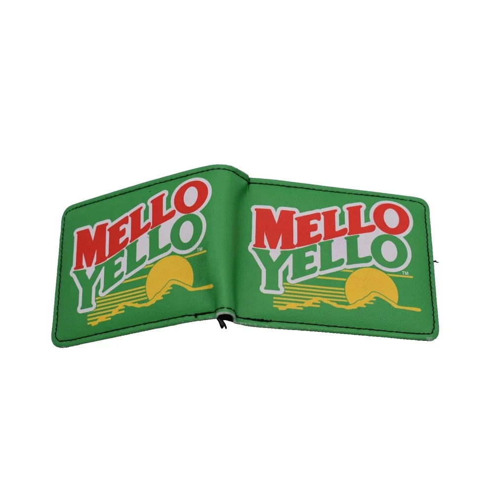 Buckle-Down MELLO YELLO Logo Green Billfold Vinyl Wallet
